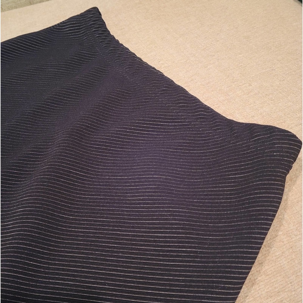 Vintage 90s Diagonal Striped Long Stretch Skirt Bodycon Slit Maxi by Signal sz L - Picture 7 of 12